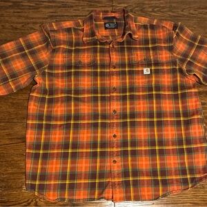Carhartt Men's Orange Heavy Flannel